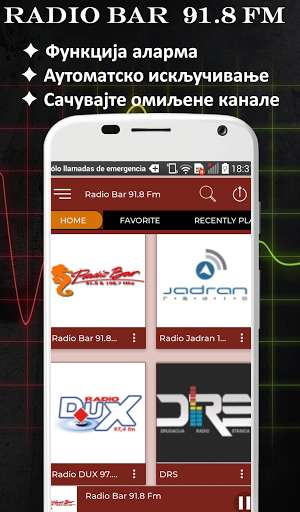 Run android online APK Radio Bar 91.8 Fm Montenegro from MyAndroid or emulate Radio Bar 91.8 Fm Montenegro using MyAndroid