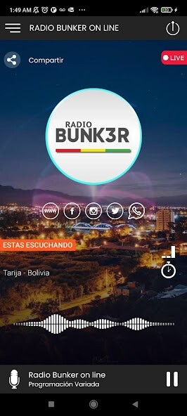 Run android online APK Radio Bunker Tarija Bolivia from MyAndroid or emulate Radio Bunker Tarija Bolivia using MyAndroid