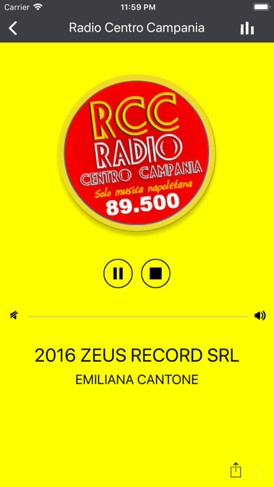 Emulate iPhone app Radio Centro Campania using MyAndroid