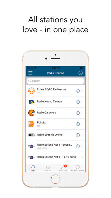 Emulate iPhone app Radio Chilena en vivo using MyAndroid Emulate iPhone app Radio Chilena en vivo using MyAndroid