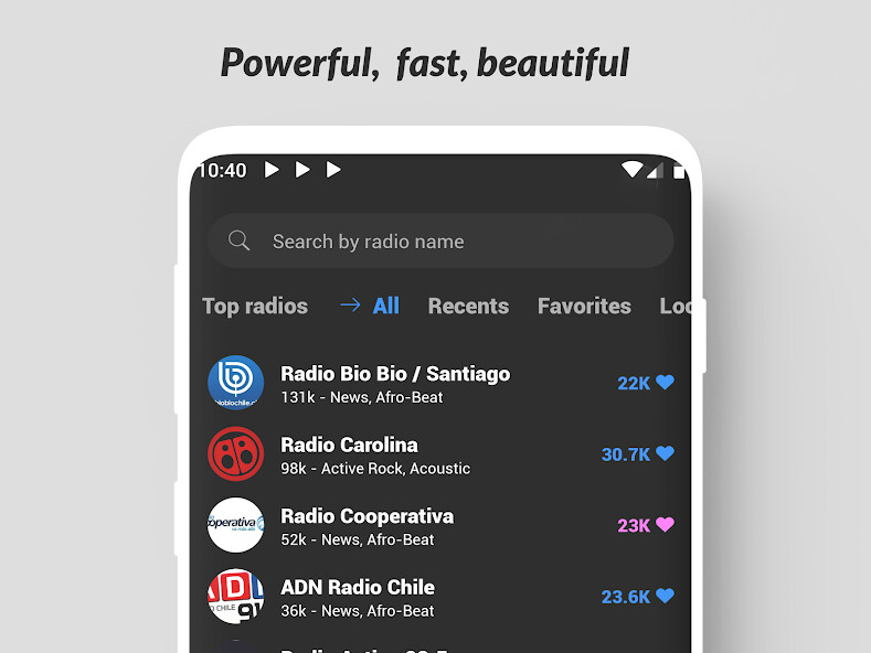 Run android online APK Radio Chili FM in vivo from MyAndroid or emulate Radio Chili FM in vivo using MyAndroid
