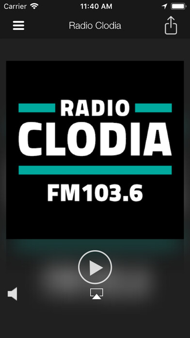 Emulate iPhone app Radio Clodia App Ufficiale using MyAndroid