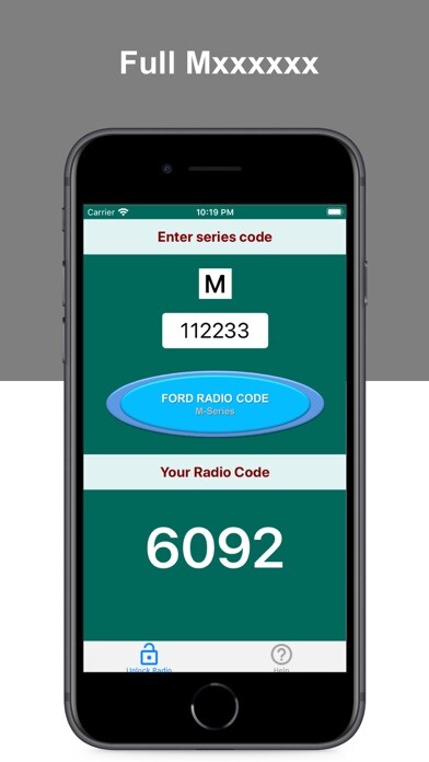 Emulate iPhone app Radio Code for Ford M Series using MyAndroid Emulate iPhone app Radio Code for Ford M Series using MyAndroid