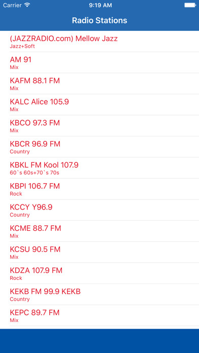 Emulate iPhone app Radio Colorado FM - Streaming and listen to live online music, news show and American charts from the USA using MyAndroid