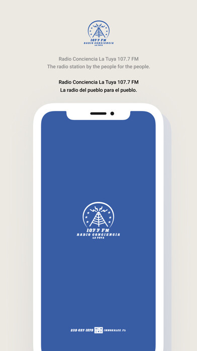 Emulate iPhone app Radio Conciencia 107.7 using MyAndroid