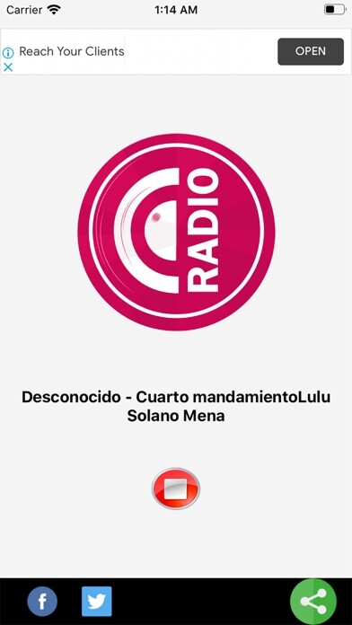 Emulate iPhone app Radio Conexion Esperanza using MyAndroid