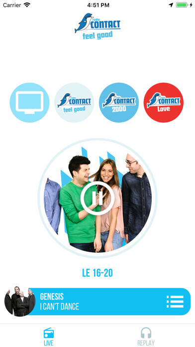 Emulate iPhone app Radio Contact using MyAndroid