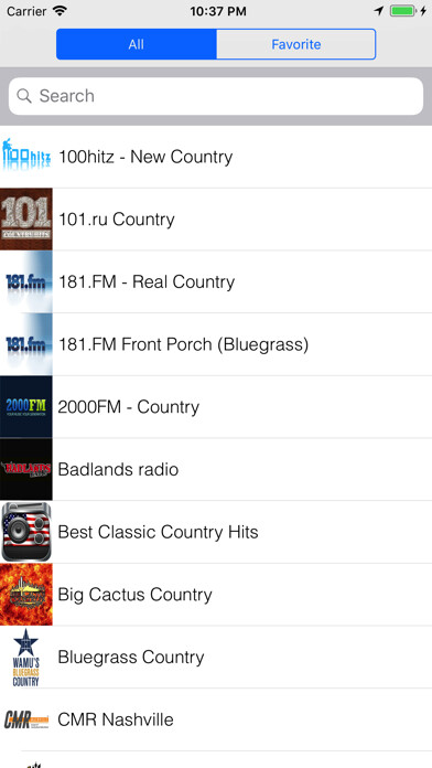 Emulate iPhone app Radio Country using MyAndroid