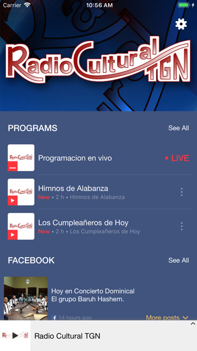Emulate iPhone app Radio Cultural TGN using MyAndroid