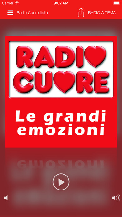 Emulate iPhone app Radio Cuore Live using MyAndroid