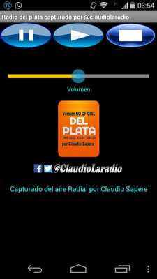 Emulate Android APK Radio del plata AM1030 @Claudiolaradio