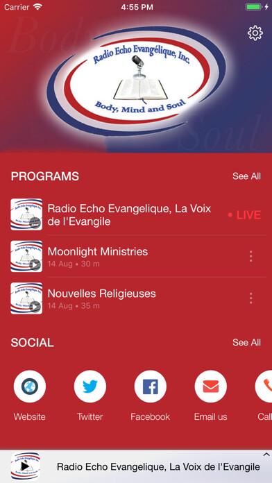 Emulate iPhone app Radio Echo Evangelique using MyAndroid Emulate iPhone app Radio Echo Evangelique using MyAndroid