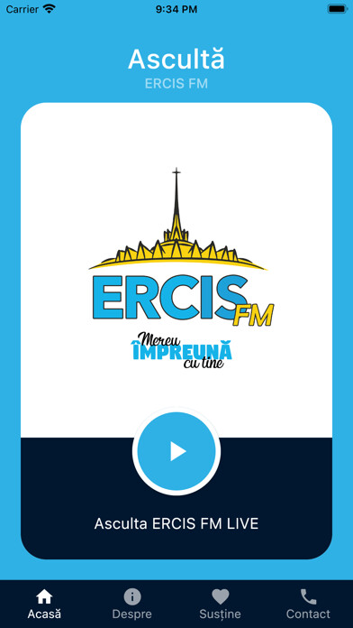 Emulate iPhone app Radio ERCIS FM using MyAndroid