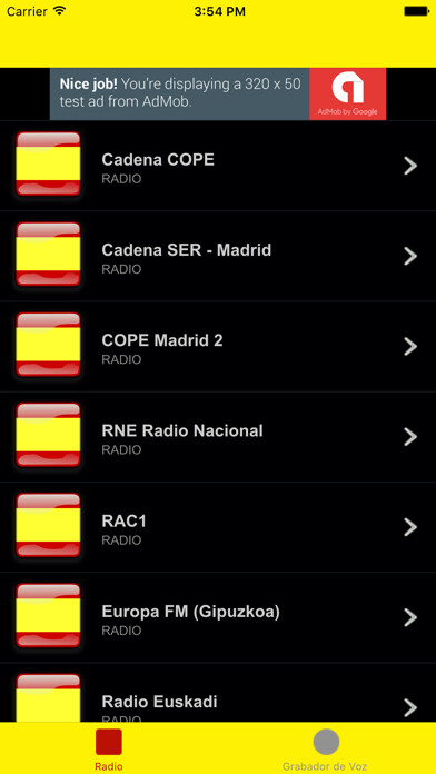 Emulate iPhone app Radio España - Emisoras de España using MyAndroid Emulate iPhone app Radio España - Emisoras de España using MyAndroid