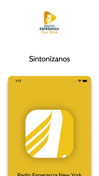 Emulate iPhone app Radio Esperanza New York using MyAndroid