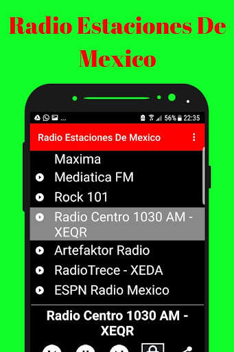Run android online APK Radio Estaciones De Mexico from MyAndroid or emulate Radio Estaciones De Mexico using MyAndroid