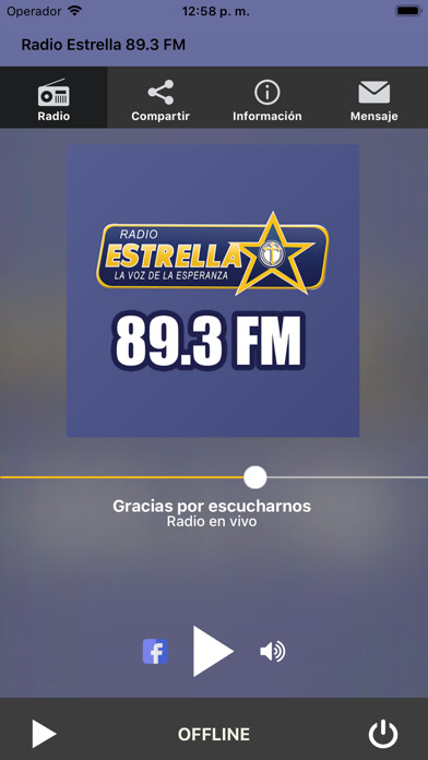 Emulate iPhone app Radio Estrella 89.3 FM using MyAndroid Emulate iPhone app Radio Estrella 89.3 FM using MyAndroid