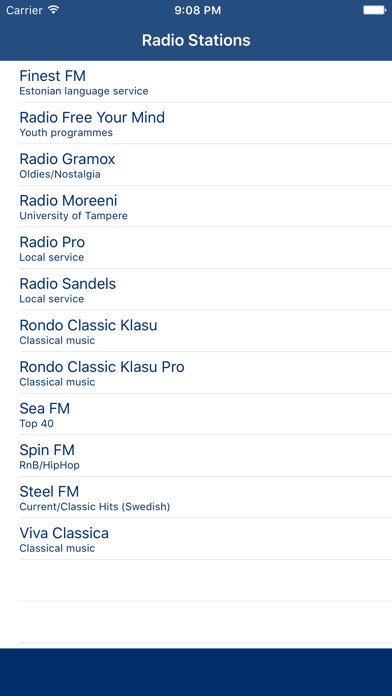 Emulate iPhone app Radio Finland FM - Streaming and listen to live online music, news show and Finnish charts musiikki using MyAndroid Emulate iPhone app Radio Finland FM - Streaming and listen to live online music, news show and Finnish charts musiikki using MyAndroid
