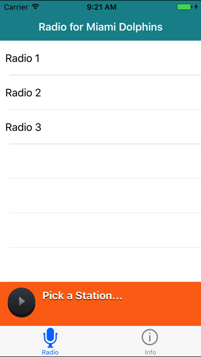 Emulate iPhone app Radio for Miami Dolphins using MyAndroid Emulate iPhone app Radio for Miami Dolphins using MyAndroid