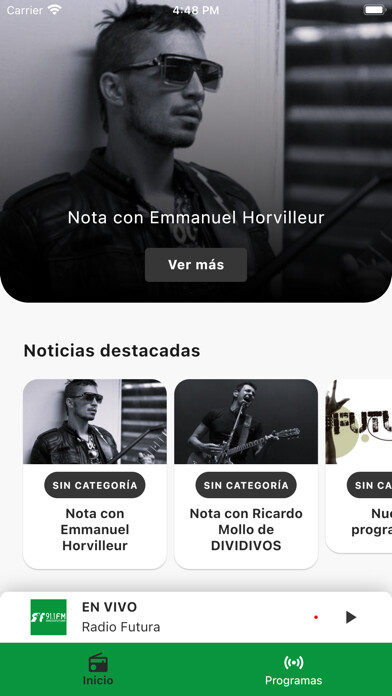 Emulate iPhone app Radio Futura using MyAndroid Emulate iPhone app Radio Futura using MyAndroid