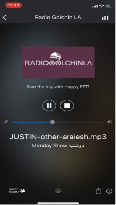 Emulate iPhone app RadioGolchinLA using MyAndroid