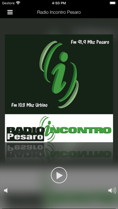 Emulate iPhone app Radio Incontro Pesaro using MyAndroid
