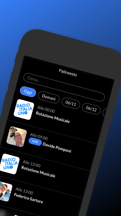 Emulate iPhone app Radio Italia Uno using MyAndroid
