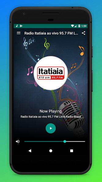 Run android online APK Radio Itatiaia ao vivo BH 95.7 from MyAndroid or emulate Radio Itatiaia ao vivo BH 95.7 using MyAndroid