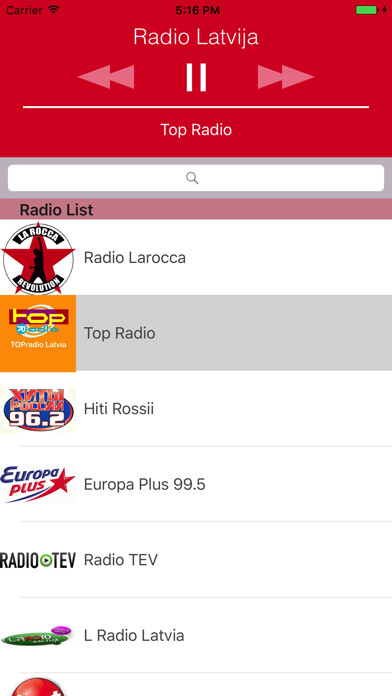 Emulate iPhone app Radio Latvija : Ziņas, mūzika, Soccer (LV) using MyAndroid