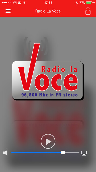 Emulate iPhone app Radio La Voce using MyAndroid