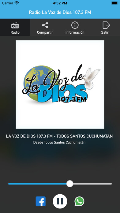 Emulate iPhone app Radio La Voz de Dios 107.3 FM using MyAndroid Emulate iPhone app Radio La Voz de Dios 107.3 FM using MyAndroid