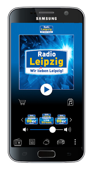 Emulate iPhone app Radio Leipzig using MyAndroid