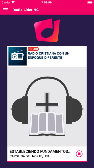Emulate iPhone app Radio Lider NC using MyAndroid