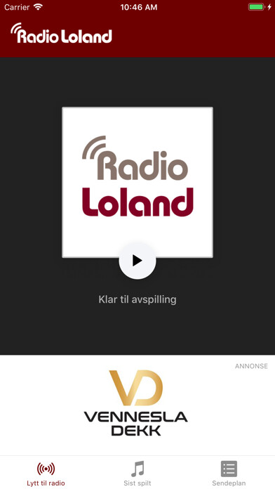 Emulate iPhone app Radio Loland using MyAndroid
