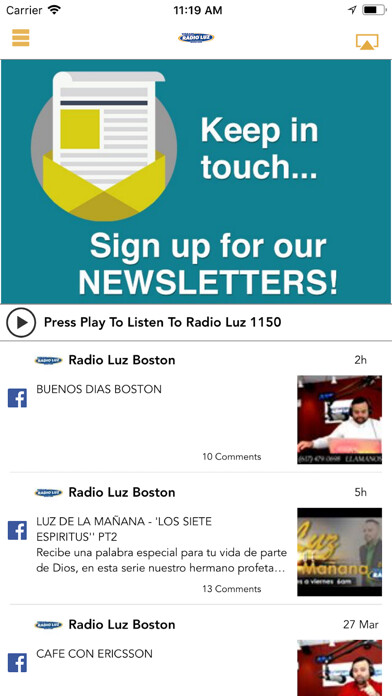 Emulate iPhone app Radio Luz 1150 AM using MyAndroid Emulate iPhone app Radio Luz 1150 AM using MyAndroid