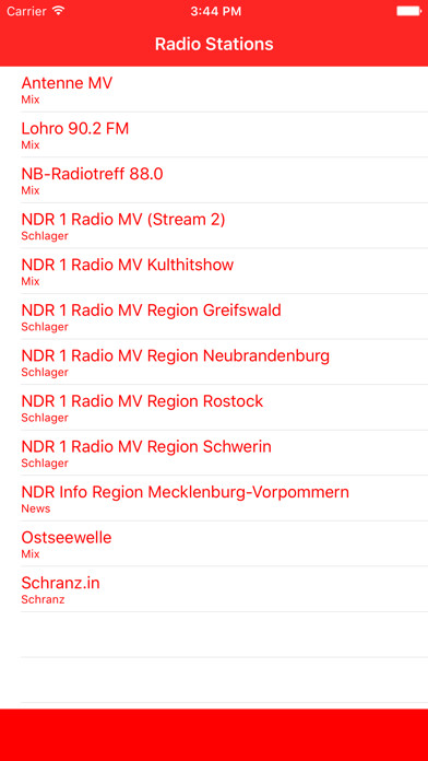 Emulate iPhone app Radio Mecklenburg-Vorpommern FM - Live online Musik Stream von deutschen Radiosender hren using MyAndroid
