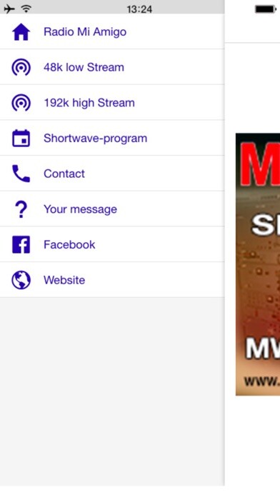 Emulate iPhone app radiomiamigo using MyAndroid