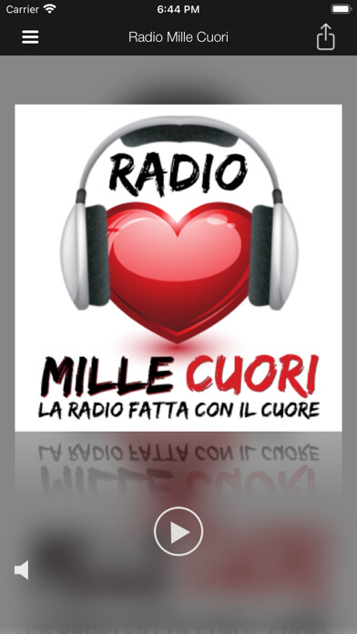 Emulate iPhone app Radio Mille Cuori Official using MyAndroid