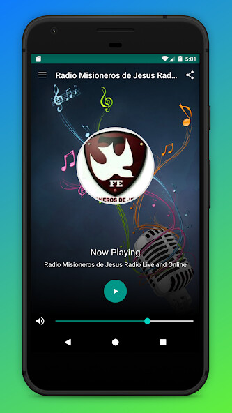 Run android online APK Radio Misioneros De Jesus App from MyAndroid or emulate Radio Misioneros De Jesus App using MyAndroid