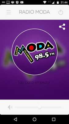 Emulate Android APK Radio Moda Bolivia 98.5 FM Emulate Android APK Radio Moda Bolivia 98.5 FM