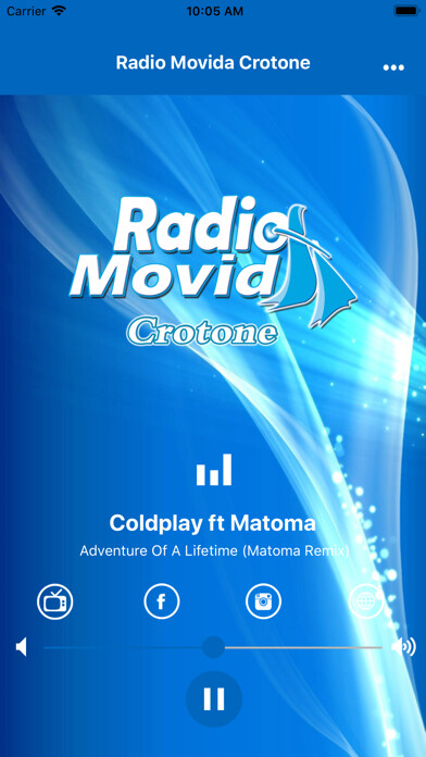 Emulate iPhone app Radio Movida Crotone using MyAndroid