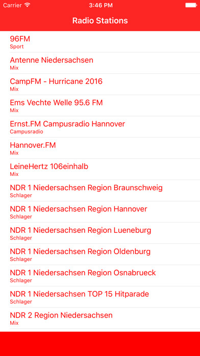 Emulate iPhone app Radio Niedersachsen FM - Live online Musik Stream von deutschen Radiosender hören using MyAndroid