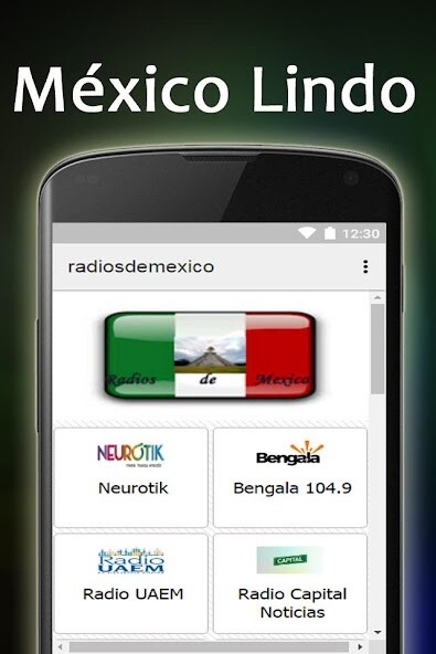 Run android online APK Radio of Mexico Am and FM free Emisoras Mexicanas from MyAndroid or emulate Radio of Mexico Am and FM free Emisoras Mexicanas using MyAndroid