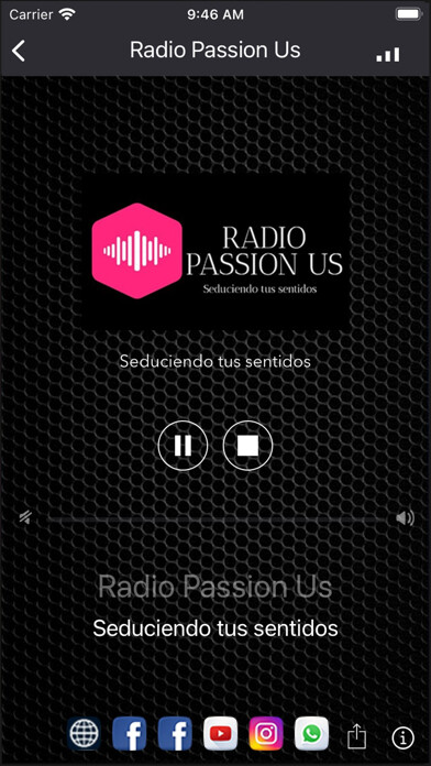 Emulate iPhone app Radio Passion Us using MyAndroid