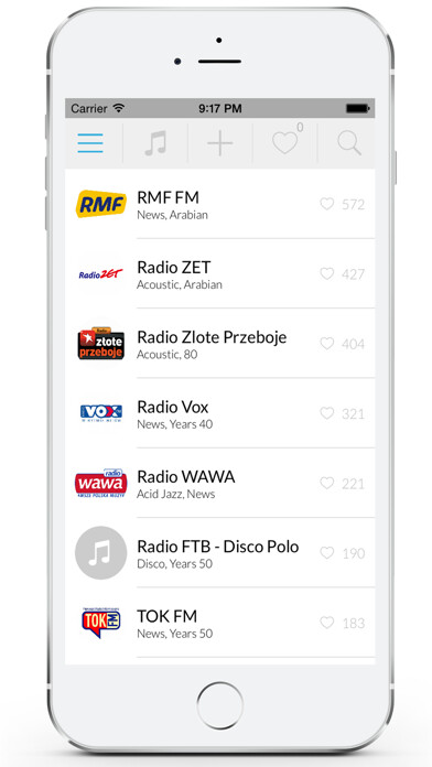Emulate iPhone app Radio Poland - Polish radio using MyAndroid