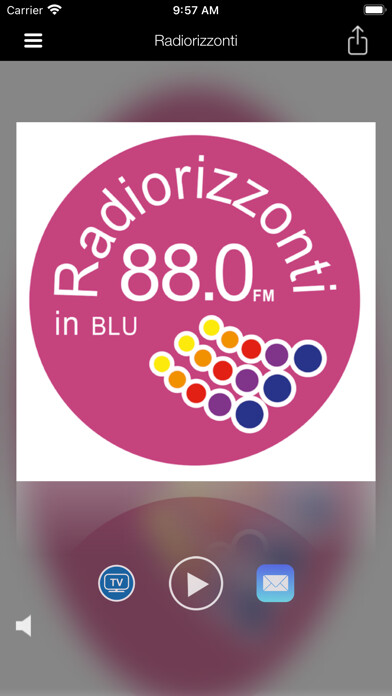 Emulate iPhone app Radiorizzonti inBlu using MyAndroid