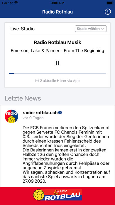 Emulate iPhone app Radio Rotblau – FC Basel App using MyAndroid Emulate iPhone app Radio Rotblau – FC Basel App using MyAndroid
