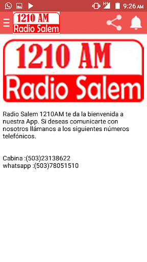Run android online APK Radio Salem 1210 AM from MyAndroid or emulate Radio Salem 1210 AM using MyAndroid