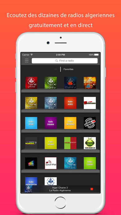 Emulate iPhone app Radios Algerie : le meilleur de la radio Alger using MyAndroid
