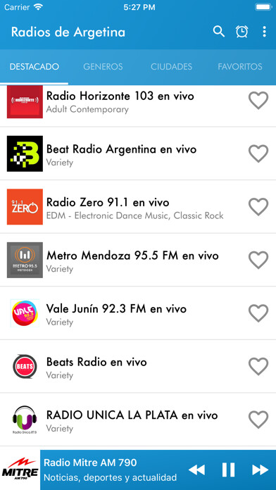 Emulate iPhone app Radios de Argentina en Vivo using MyAndroid Emulate iPhone app Radios de Argentina en Vivo using MyAndroid